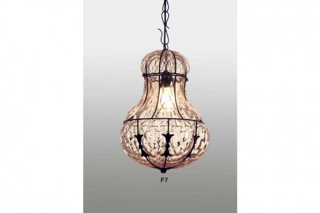 Produzione lanterna artigianale veneziana F7 lavorazione vetro di Murano originale