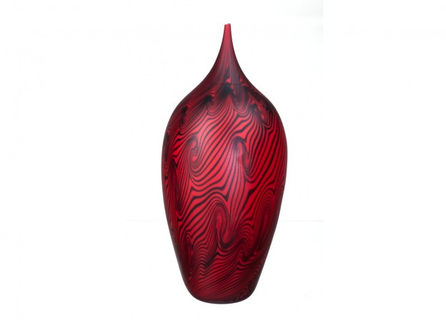 Produzione vaso molato battuto veneziano CR5169 lavorazione vetro di Murano originale