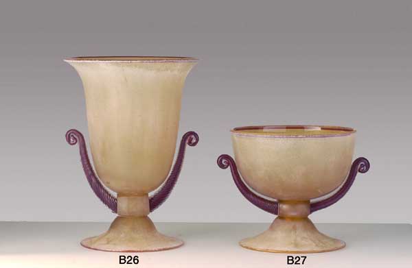 Produzione vaso scavo veneziano B26 lavorazione vetro di Murano originale